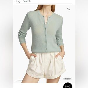 DOEN DANAE CASHMERE CREWNECK CARDIGAN NEW SX